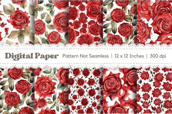 10 Watercolor Valentine's Day Flowers Backgrounds