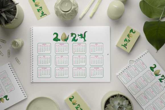 Calendar 2024 Print Templates for Crafters & Handmade Business Owners