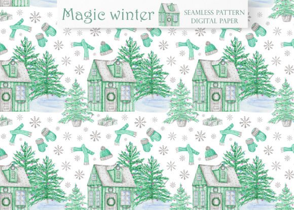 Christmas Houses Seamless Pattern Review for Branding