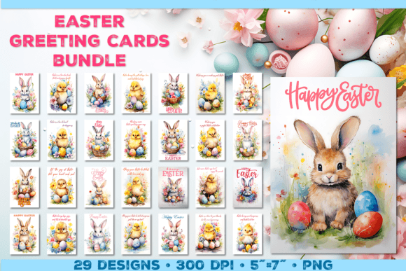 h1Watercolor Easter Greeting Cards: A Print Templates Bundle for Emotional Branding/h1