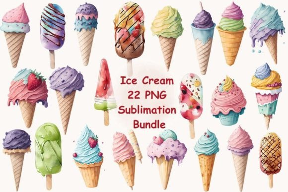 Ice Cream Sublimation Watercolor Clipart Review