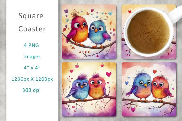 Love Birds Watercolor Square Coaster: A Designer’s Honest Review