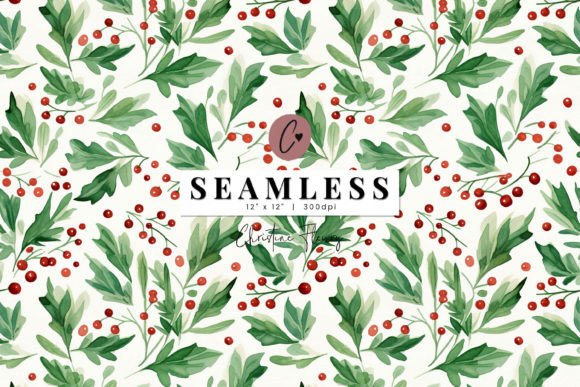 Seamless Watercolor Holly Pattern: A Designer’s Real-World Review for Branding & Creative Projects