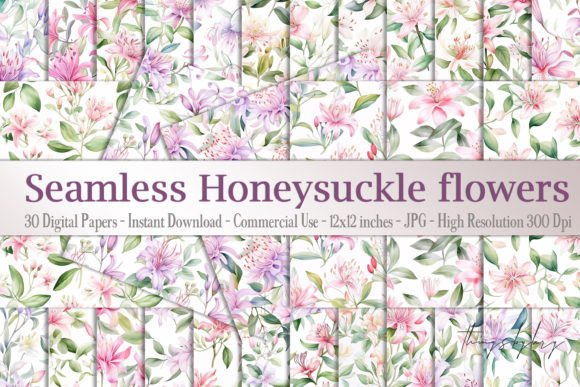 Seamless Watercolor Honeysuckle: A Pattern Designer’s Real-World Review
