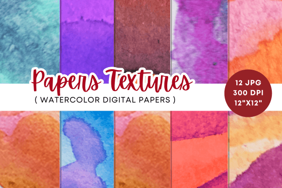 Textures Watercolor Digital Papers