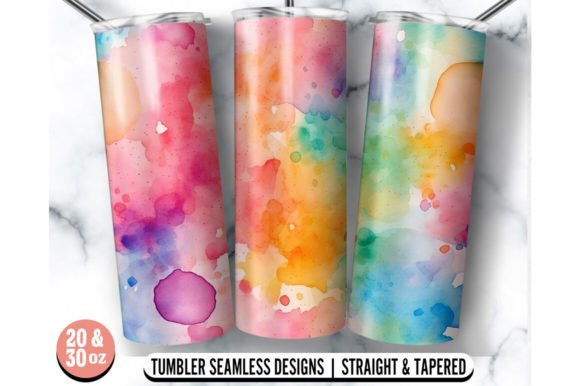 Watercolor Abstract Tumbler Wrap for Crafts & Handmade Business Designers