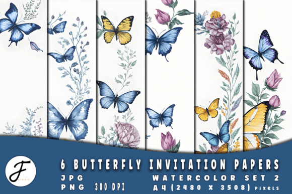 Watercolor Butterflies Papers Set 2 Review