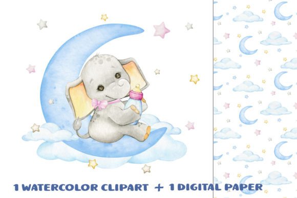 Watercolor Elephant Clipart for Crafts & Digital Product Sellers