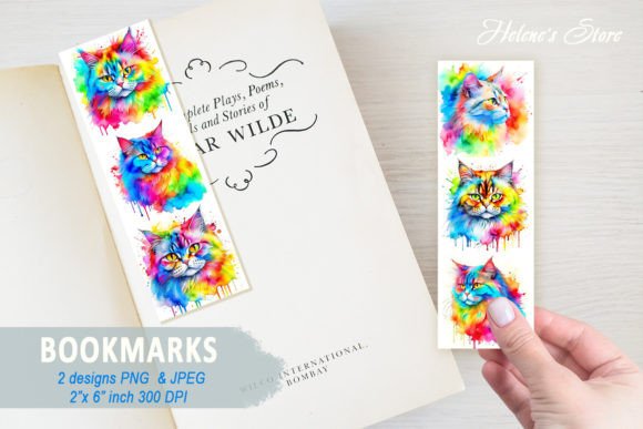 Watercolor Rainbow Cat Bookmarks PNG for Print Templates: A Designer’s Real-World Review