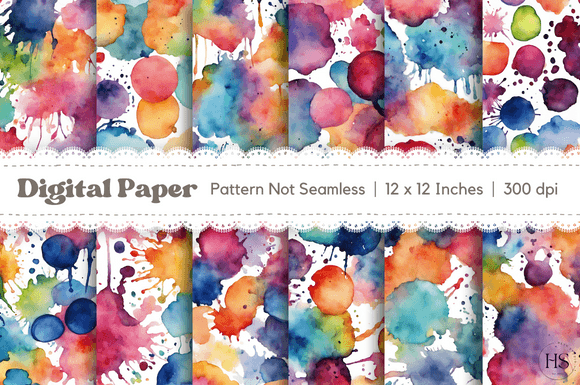 Watercolor Rainbow Ink Stains Background: A Fresh Editorial Backdrop for Creative Blogs